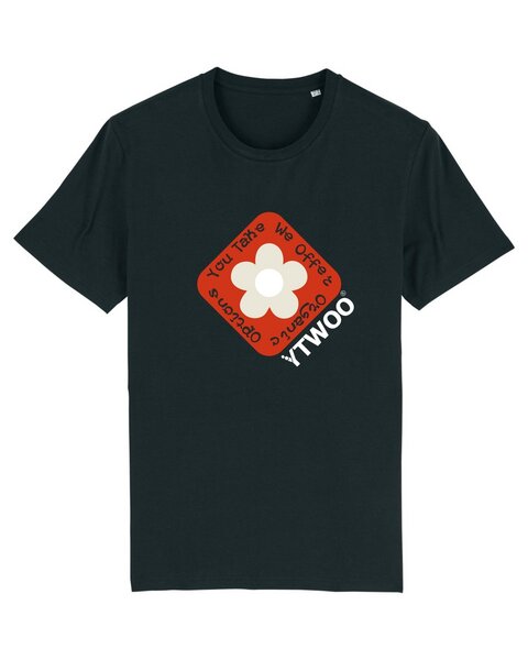 YTWOO Unisex T-Shirt aus Bio Baumwolle | Tokyo | Großer Print mit Blume von YTWOO