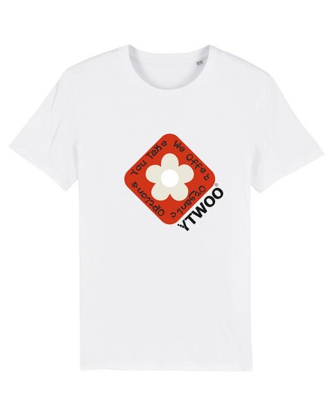 YTWOO Unisex T-Shirt aus Bio Baumwolle | Tokyo | Großer Print mit Blume von YTWOO