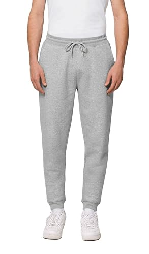 YTWOO lässige Unisex Jogginghose aus Bio-Baumwolle und recyceltem PET | Hellgrau M | Unisex Premium Baumwolle 300g/qm Bio-Jogginghose nachhaltig, fair produziert Organic Bio Damen Herren von YTWOO