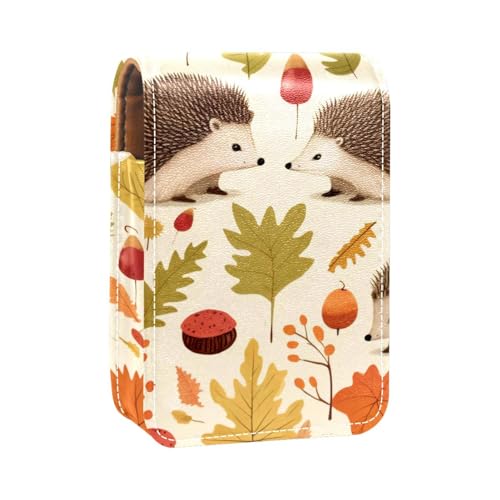 Lippenstiftetui,tragbare Make up Tasche,Kosmetiktasche,Lippenstifthalter,Make up Organizer,Herbstliches Tierblattmuster Lippenstiftetui,tragbare Make up Tasche,Kosmetiktasche,Lippenstifthalter,Make up Organizer,Herbstliches Tierblattmuster von YTYVAGT