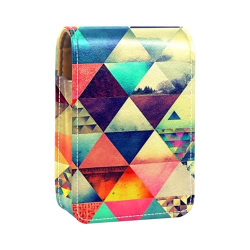 Lippenstiftetui,tragbare Make up Tasche,Kosmetiktasche,Lippenstifthalter,Make up Organizer,Kunst-Abstrakter Dreieck-Druck Lippenstiftetui,tragbare Make up Tasche,Kosmetiktasche,Lippenstifthalter,Make up Organizer,Kunst-Abstrakter Dreieck-Druck von YTYVAGT