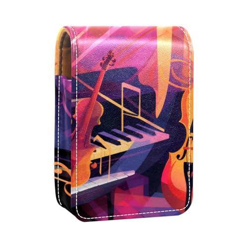 Lippenstiftetui,tragbare Make up Tasche,Kosmetiktasche,Lippenstifthalter,Make up Organizer,abstrakte Jazzkunst-Musikinstrumente Lippenstiftetui,tragbare Make up Tasche,Kosmetiktasche,Lippenstifthalter,Make up Organizer,abstrakte Jazzkunst-Musikinstrumente von YTYVAGT