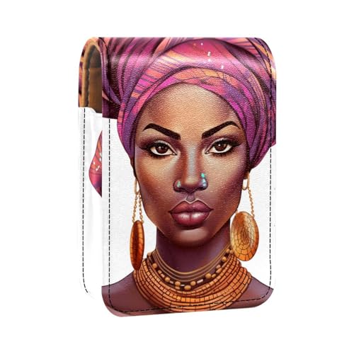 Make up Organizer,Make up Lippenstift Etui für draußen,Mini Tasche,Reise Kosmetiktasche,Afroamerikanerfrauen ethnisches Mädchen von YTYVAGT