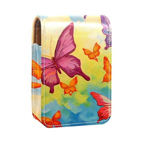 Make up Organizer,Make up Lippenstift Etui für draußen,Mini Tasche,Reise Kosmetiktasche,Buntes Schmetterlings Aquarellmuster Make up Organizer,Make up Lippenstift Etui für draußen,Mini Tasche,Reise Kosmetiktasche,Buntes Schmetterlings Aquarellmuster von YTYVAGT