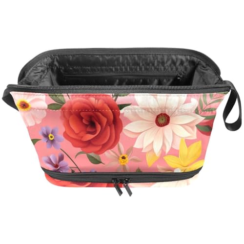 Make-up-Tasche, klein, Make-up-Reisetasche, Gänseblümchen-Blumen, Make-up-Organizer-Tasche von YTYVAGT