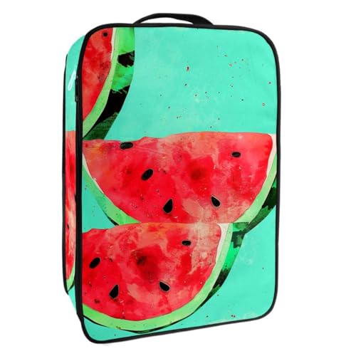 Reise Schuhtasche,wasserdichter tragbarer Organizer zur Aufbewahrung von Schuhen,Aquarellfarbe Wassermelone von YTYVAGT