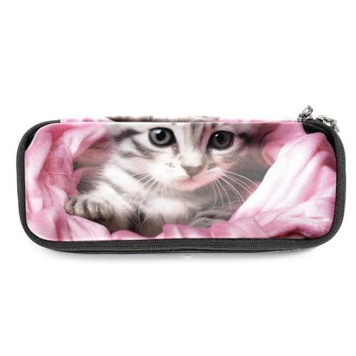 YTYVAGT Federmäppchen, kleines Federmäppchen, Katzen-Portrait, Stifteetui von YTYVAGT