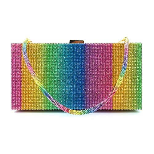 Regenbogen Diamant Hochzeit Clutch Tasche Elegante Party Abend Clutch Handtasche Handtasche Clutch Bag von YU-HELLO