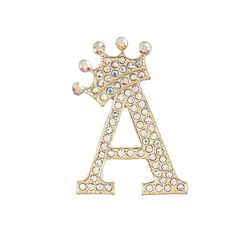 Buchstabenbrosche mit Perlen-Anstecker und Schmuckschatulle für Damen und Herren, personalisiertes Namensgeschenk (A) von YUANHUYUOU