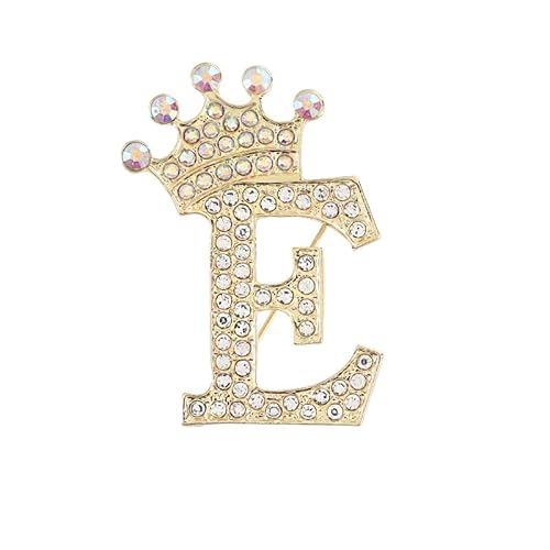 Buchstabenbrosche mit Perlen-Anstecker und Schmuckschatulle für Damen und Herren, personalisiertes Namensgeschenk (E) von YUANHUYUOU