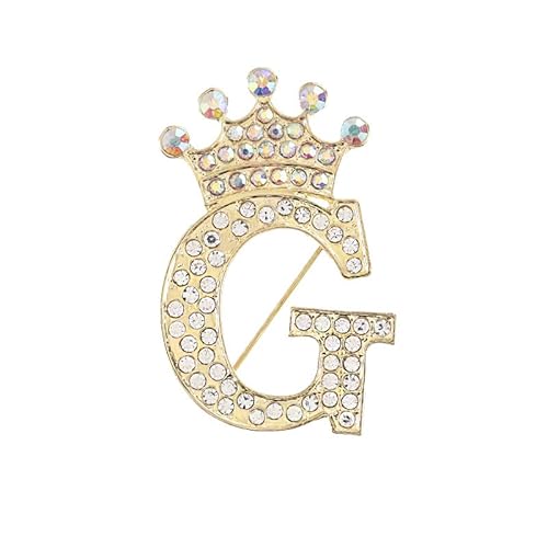 Buchstabenbrosche mit Perlen-Anstecker und Schmuckschatulle für Damen und Herren, personalisiertes Namensgeschenk (G) von YUANHUYUOU