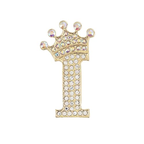 Buchstabenbrosche mit Perlen-Anstecker und Schmuckschatulle für Damen und Herren, personalisiertes Namensgeschenk (I) von YUANHUYUOU