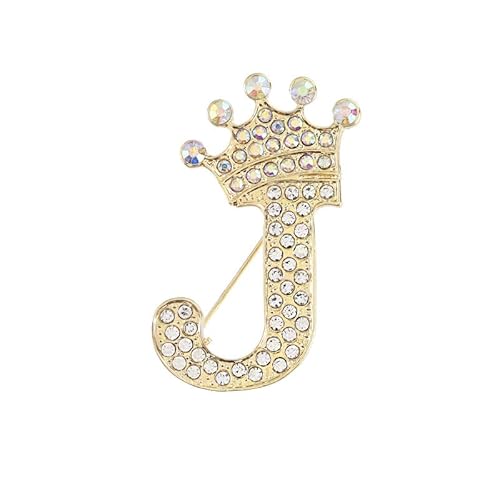 Buchstabenbrosche mit Perlen-Anstecker und Schmuckschatulle für Damen und Herren, personalisiertes Namensgeschenk (J) von YUANHUYUOU