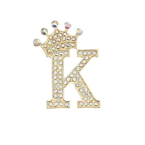 Buchstabenbrosche mit Perlen-Anstecker und Schmuckschatulle für Damen und Herren, personalisiertes Namensgeschenk (K) von YUANHUYUOU