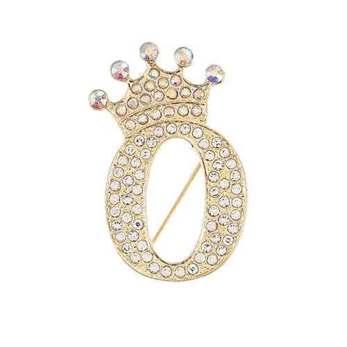 Buchstabenbrosche mit Perlen-Anstecker und Schmuckschatulle für Damen und Herren, personalisiertes Namensgeschenk (O) von YUANHUYUOU