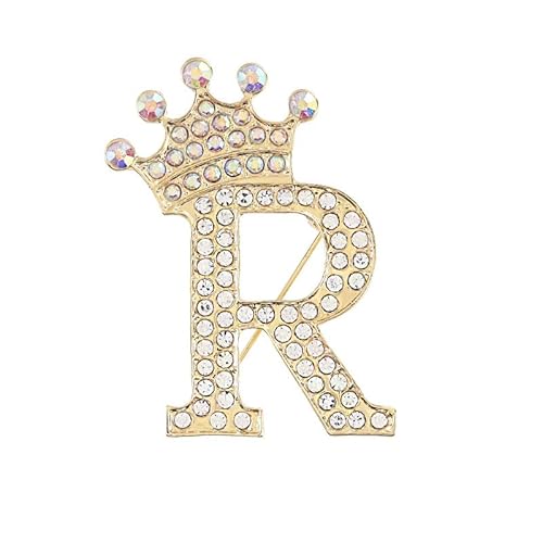 Buchstabenbrosche mit Perlen-Anstecker und Schmuckschatulle für Damen und Herren, personalisiertes Namensgeschenk (R) von YUANHUYUOU