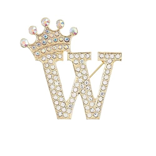 Buchstabenbrosche mit Perlen-Anstecker und Schmuckschatulle für Damen und Herren, personalisiertes Namensgeschenk (W) von YUANHUYUOU