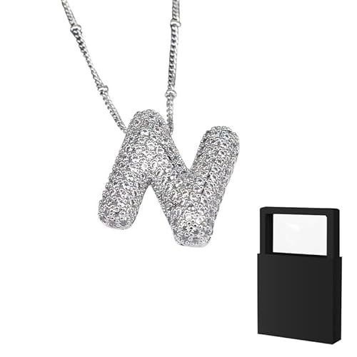 DIY-Halskette – Geschenke für Teenager-Mädchen, Initialen-Halskette, zierliche Buchstaben-Geschenke, Choker-Halskette für Mädchen (N) von YUANHUYUOU