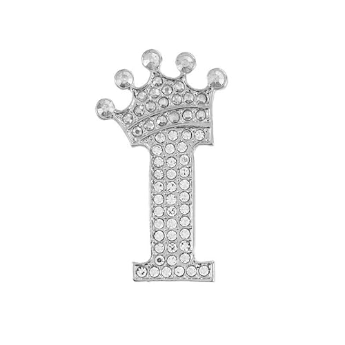 Initialen-Brosche – A–Z, 26 Buchstaben, vergoldet, mit Kristall-Strasssteinen, für Damen, personalisiertes Namensgeschenk (I) von YUANHUYUOU