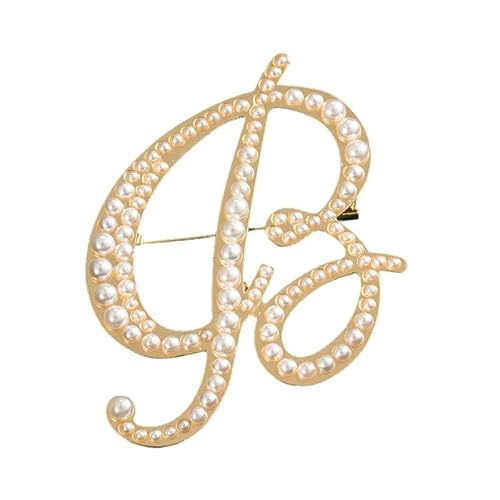 Kleine Brosche, Anstecknadel mit Buchstaben und Buchstaben oder Krawattennadel, minimalistisches, personalisiertes Geschenk für Damen und Herren, A–Z (B) von YUANHUYUOU