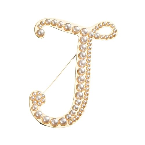 Kleine Brosche, Anstecknadel mit Buchstaben und Buchstaben oder Krawattennadel, minimalistisches, personalisiertes Geschenk für Damen und Herren, A–Z (J) von YUANHUYUOU