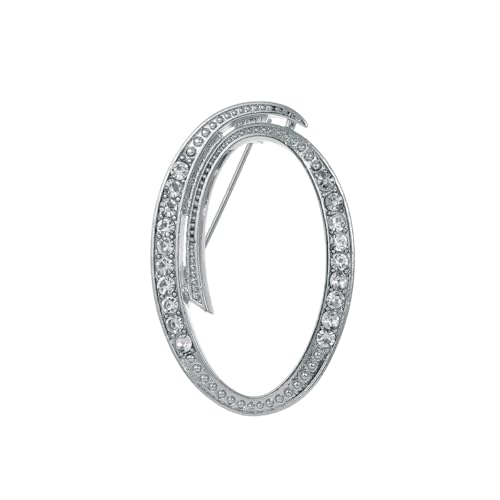 Personalisierte Brosche A–Z, Initialen-Brosche für Damen mit Strasssteinen, modische Kragennadel für Jacken und Blazer (O) von YUANHUYUOU