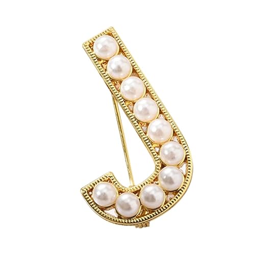 Silberbrosche für Damen, Anstecknadel mit Buchstaben und Buchstaben und Buchstaben aus Kristall, Schmuckgeschenk für Sie (J) von YUANHUYUOU