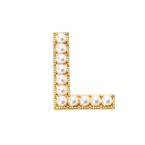 Silberbrosche für Damen, Anstecknadel mit Buchstaben und Buchstaben und Buchstaben aus Kristall, Schmuckgeschenk für Sie (L) von YUANHUYUOU