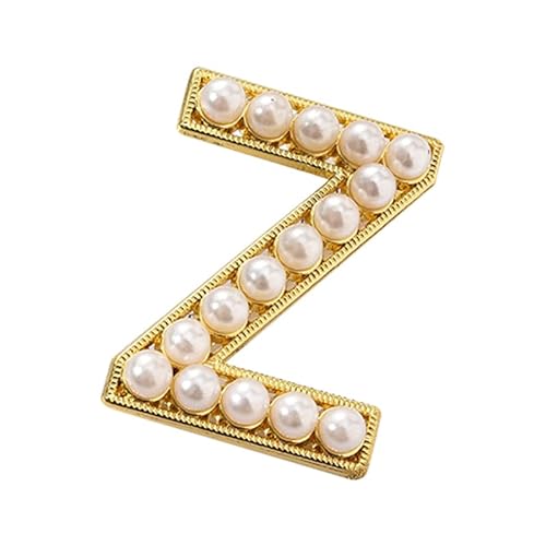 Silberbrosche für Damen, Anstecknadel mit Buchstaben und Buchstaben und Buchstaben aus Kristall, Schmuckgeschenk für Sie (Z1) von YUANHUYUOU