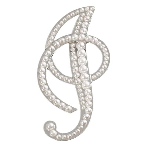 Strassbrosche für Damen, Anstecknadel mit Buchstaben und Buchstaben, elegant für Anzüge, Blazer und Kleider (I) von YUANHUYUOU