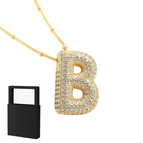 YUANHUYUOU Alphabet-Anhänger, trendiger Charm, anlaufgeschützter, individueller Namensanhänger, Schmuck, Geschenke für Mama (B) von YUANHUYUOU