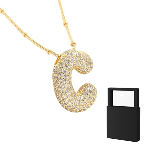 YUANHUYUOU Alphabet-Anhänger, trendiger Charm, anlaufgeschützter, individueller Namensanhänger, Schmuck, Geschenke für Mama (C) von YUANHUYUOU