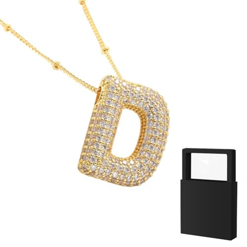 YUANHUYUOU Alphabet-Anhänger, trendiger Charm, anlaufgeschützter, individueller Namensanhänger, Schmuck, Geschenke für Mama (D) von YUANHUYUOU