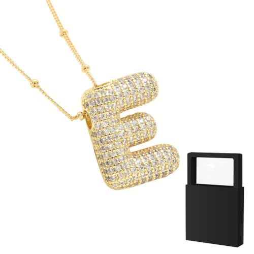YUANHUYUOU Alphabet-Anhänger, trendiger Charm, anlaufgeschützter, individueller Namensanhänger, Schmuck, Geschenke für Mama (E) von YUANHUYUOU