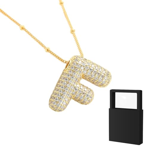 YUANHUYUOU Alphabet-Anhänger, trendiger Charm, anlaufgeschützter, individueller Namensanhänger, Schmuck, Geschenke für Mama (F) von YUANHUYUOU