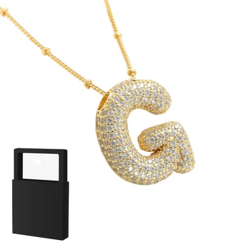 YUANHUYUOU Alphabet-Anhänger, trendiger Charm, anlaufgeschützter, individueller Namensanhänger, Schmuck, Geschenke für Mama (G) von YUANHUYUOU