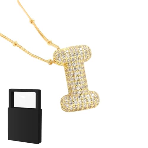 YUANHUYUOU Alphabet-Anhänger, trendiger Charm, anlaufgeschützter, individueller Namensanhänger, Schmuck, Geschenke für Mama (I) von YUANHUYUOU