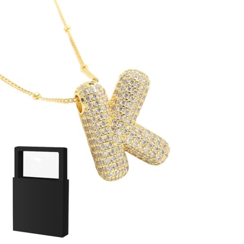 YUANHUYUOU Alphabet-Anhänger, trendiger Charm, anlaufgeschützter, individueller Namensanhänger, Schmuck, Geschenke für Mama (K) von YUANHUYUOU