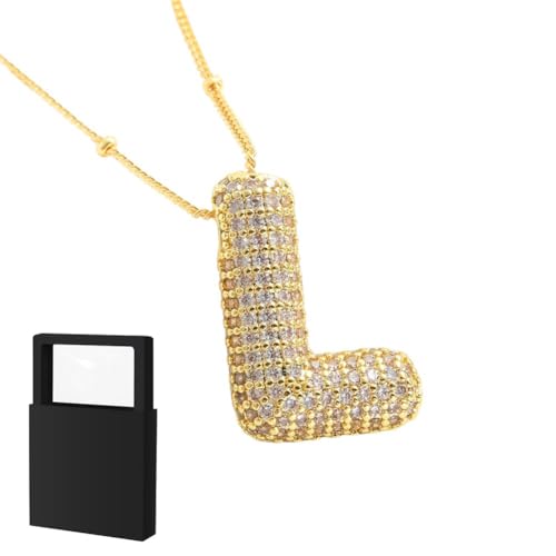 YUANHUYUOU Alphabet-Anhänger, trendiger Charm, anlaufgeschützter, individueller Namensanhänger, Schmuck, Geschenke für Mama (L) von YUANHUYUOU