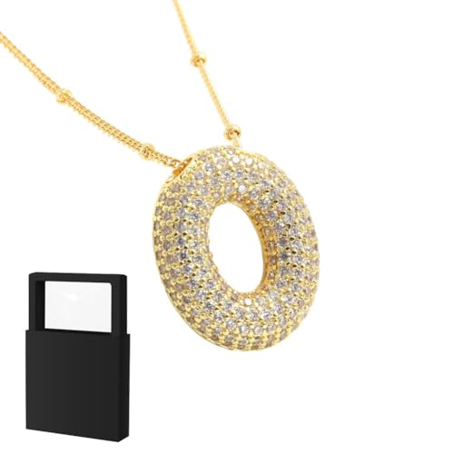 YUANHUYUOU Alphabet-Anhänger, trendiger Charm, anlaufgeschützter, individueller Namensanhänger, Schmuck, Geschenke für Mama (O) von YUANHUYUOU