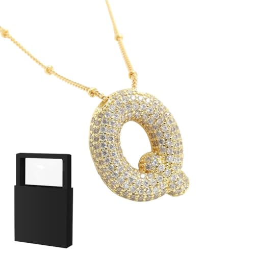 YUANHUYUOU Alphabet-Anhänger, trendiger Charm, anlaufgeschützter, individueller Namensanhänger, Schmuck, Geschenke für Mama (Q) von YUANHUYUOU