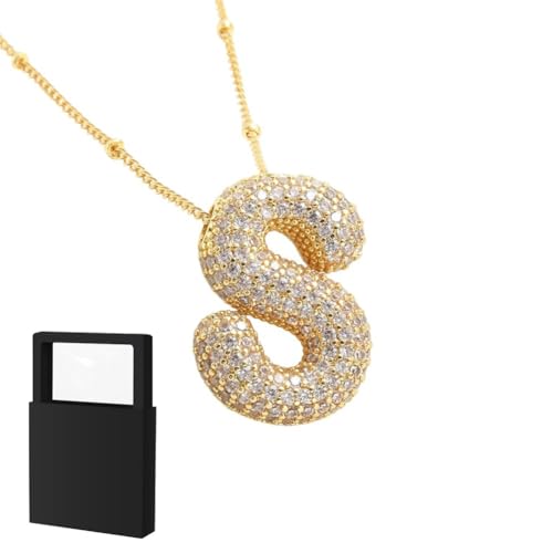 YUANHUYUOU Alphabet-Anhänger, trendiger Charm, anlaufgeschützter, individueller Namensanhänger, Schmuck, Geschenke für Mama (S) von YUANHUYUOU