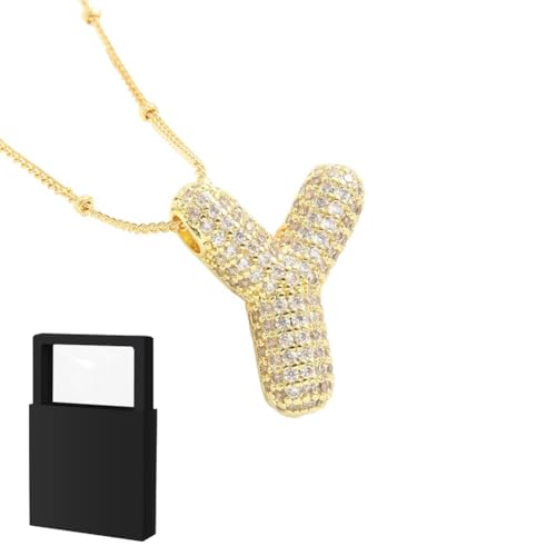 YUANHUYUOU Alphabet-Anhänger, trendiger Charm, anlaufgeschützter, individueller Namensanhänger, Schmuck, Geschenke für Mama (Y) von YUANHUYUOU