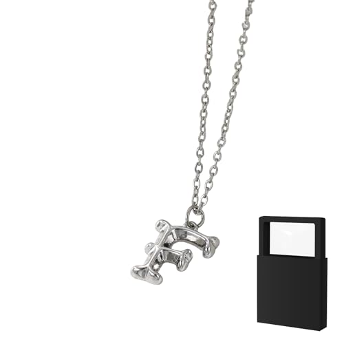YUANHUYUOU Alphabetkette, zierliche personalisierte Namenskette mit Charm-Anhänger, süßes, anlaufgeschütztes Modeaccessoire, trendiges Geschenk für Teenager (F) von YUANHUYUOU
