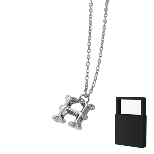 YUANHUYUOU Alphabetkette, zierliche personalisierte Namenskette mit Charm-Anhänger, süßes, anlaufgeschütztes Modeaccessoire, trendiges Geschenk für Teenager (H) von YUANHUYUOU