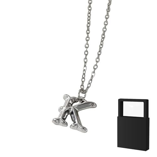 YUANHUYUOU Alphabetkette, zierliche personalisierte Namenskette mit Charm-Anhänger, süßes, anlaufgeschütztes Modeaccessoire, trendiges Geschenk für Teenager (K) von YUANHUYUOU