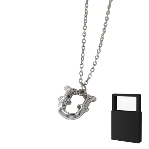 YUANHUYUOU Alphabetkette, zierliche personalisierte Namenskette mit Charm-Anhänger, süßes, anlaufgeschütztes Modeaccessoire, trendiges Geschenk für Teenager (U) von YUANHUYUOU