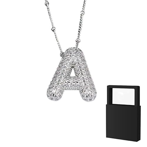 YUANHUYUOU DIY-Halskette – Geschenke für Teenager-Mädchen, Initialen-Halskette, zierliche Buchstaben-Geschenke, Choker-Halskette für Mädchen (A) von YUANHUYUOU