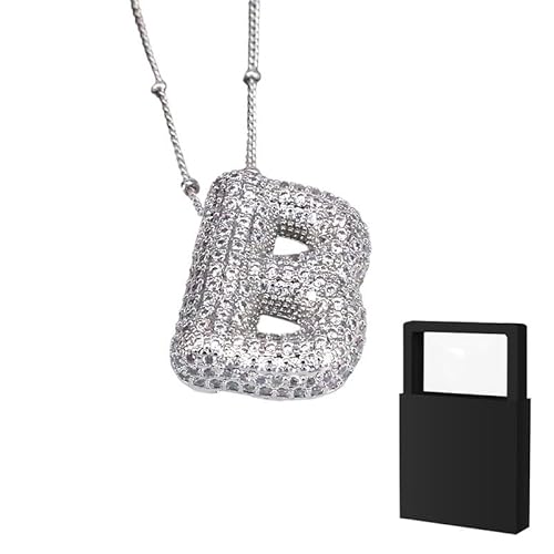 YUANHUYUOU DIY-Halskette – Geschenke für Teenager-Mädchen, Initialen-Halskette, zierliche Buchstaben-Geschenke, Choker-Halskette für Mädchen (B) von YUANHUYUOU