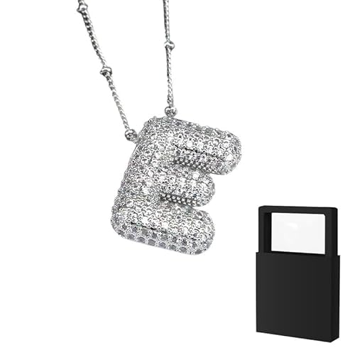 YUANHUYUOU DIY-Halskette – Geschenke für Teenager-Mädchen, Initialen-Halskette, zierliche Buchstaben-Geschenke, Choker-Halskette für Mädchen (E) von YUANHUYUOU